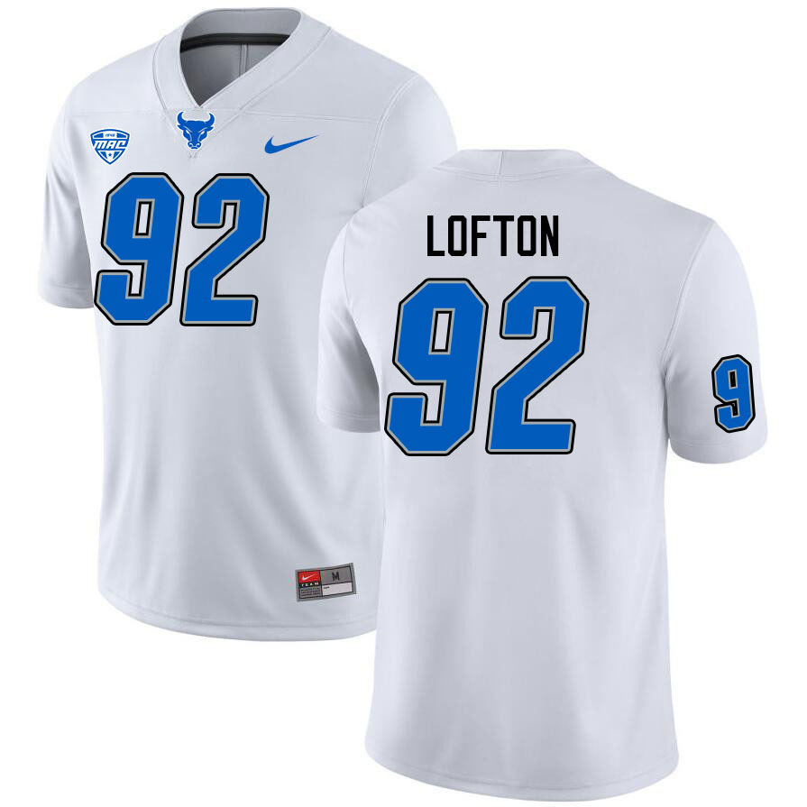 Buffalo Bulls #92 Devonyal Lofton College Football Jerseys Stitched Sale-White